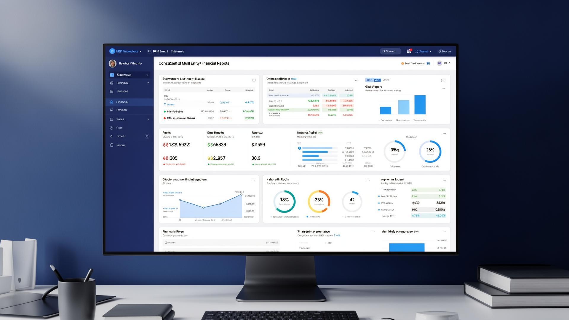 Consolidated multi-entity financial reporting